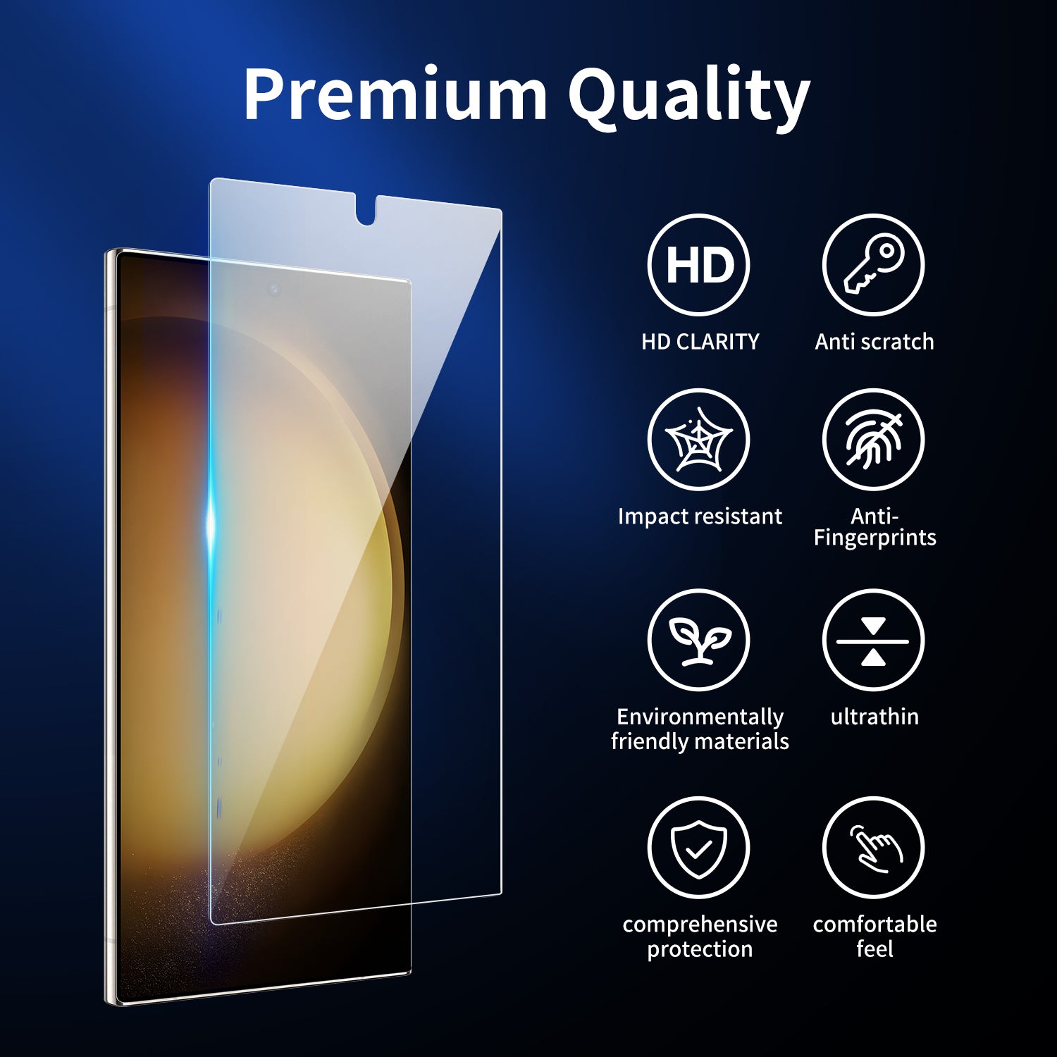 2Pcs Screen Protector for Samsung Galaxy S23+ High Aluminum-silicon Glass Film with 2Pcs Camera Lens Protector 2Pcs Screen Protector for Samsung Galaxy S23+ High Aluminum-silicon Glass Film with 2Pcs Camera Lens Protector